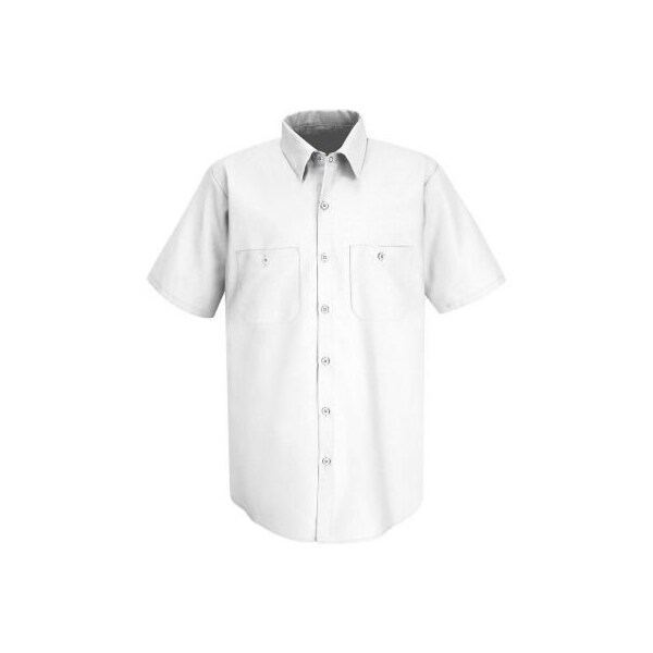 Red Kap Men's Industrial Work Shirt Short Sleeve White Long-M SP24